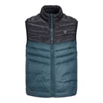 Jack & Jones Mens Sleeveless Gilet – Zipper Closure and High Neck - Green - Size X-Large