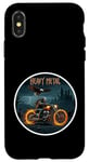 Coque pour iPhone X/XS Heavy Metal Thrash Hard Rock Horreur Rocker Tenue moto