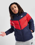 Nike Older Kids Synthetic Fill Hooded Puffer Jacket Blue Red Size XL Age 13-15