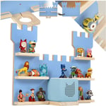 Tectake - tagère murale MyLittleStory Fortress pour jusqu'à 16 Tonies - Étagère, étagère murale, étagère pour figurines