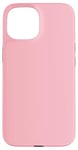 Coque pour iPhone 15 Couleur rose bonbon simple