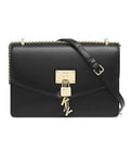 DKNY Women's Elissa Lg Shoulder B Bag, Black/Gold, One Size