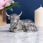 The Leonardo Collection Reflections Figurine de Vache et bébé argentée pour la Maison et Le Bureau | Cadeau d’Ornements de décoration intérieure pour Femmes et Hommes | Belle Figurine