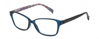 Lulu Guinness LR76 Women Blue Light Filter Glasses Navy blue Crystal Floral 53mm