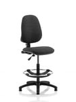 Eclipse I Lever Task Operator Chair Charcoal With Hi Rise Draughtsman Kit