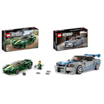 LEGO 76907 Speed Champions Lotus Evija Race Car Toy Model for Kids, Collectible Set & 76917 Speed Champions 2 Fast 2 Furious Nissan Skyline GT-R Race Car Toy Model Building Kit