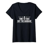 Womens Time to Take Out the Garbage Man 2025 Take Out the Garbage V-Neck T-Shirt