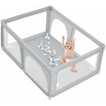 Parc pour bébé,Parc bébé aire de jeux Haloyo Parc Pliable avec Barrières,avec mesh respirant intérieur extérieur,Avec 50 boules océaniques,180 x 120