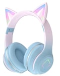 Cute Cat 2.0 - On-Ear Bluetooth Høretelefoner til børn - Blå