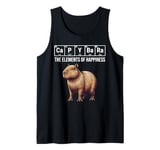 Capybara The Elements Of Happiness Periodic Table Chemistry Tank Top