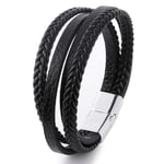 Bracelet Femme Bijoux Mode Multi-Couche Hommes Bracelet Européen Rétro PU Cuir Wrap Bracelet Bracelets Fermoir Bijoux-H24027