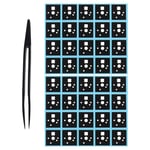 120x Keyboard Shaft Pads Mechanical Black Shaft Film 1.65 x 1.55cm Poron