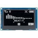 écran LCD OLED pour Ardu37UNO R3 C51",technologie SSD1309 2.4,7 broches éventuelles I/IIC I2C,interface série,2.42 pouces,128 pouces,"12864x64 - Type SPI interface White