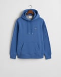 Gant Mens Regular Fit Shield Logo Pullover Hoodie - Blue - Size Large