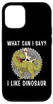 Coque pour iPhone 12/12 Pro Adorable chien Husky Kawaii What Can I Say I Like Dinosaure