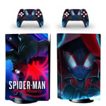 Sticker Ps5,Skin Pour Ps5 Playstation 5 Avec Lecteur Optique Console Et 2 Contrôleurs - Spider Man