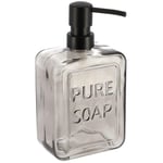 Distributeur a savon verre pure soap 550 ml - noir Tendance