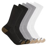 Carhartt Men's Midweight Crew Sock 6 Pack, Assorted 1 Multi, Large (Pack of 6)