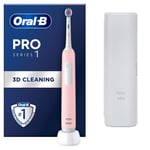 Oral-B Pro 1 Electric Rechargeable Toothbrush 3 Modes with Travel Case, Pink