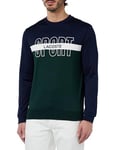 Lacoste Men's SH1083 Sweatshirt, Marine/Blanc-Sinople, M