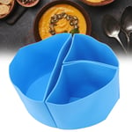 (Blue)3 In 1 Reusable Silicone Pot Divider Slow Cooker Liner For Home