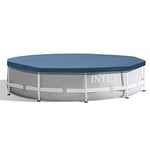 INTEX Bâche de Piscine Ronde 100% polyéthylène pour Piscine de 305 cm de diamètre avec Trous de Drainage et Attaches de Corde Bleu Marine