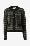 Vila - Cardigan viAudrey Check L/S Knit - Svart