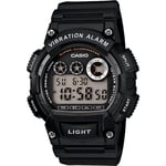 Casio Men's Digital Sprots Vibration Alarm Black Resin Strap Watch W-735H-1AVEF