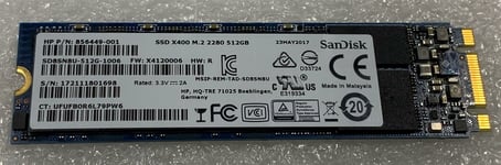 HP EliteBook 820 G3 840633-001 856449-001 512GB SSD Solid State Drive M.2 SATA