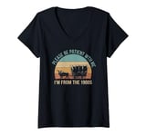 Womens Please Be Patient With Me I'm From The 1900s Vintage Retro V-Neck T-Shirt