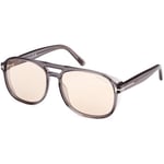 Lunettes de soleil Tom Ford  FT1022 ROSCO Lunettes de soleil, Gris/Marron, 58 mm