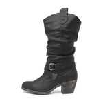 Rocket Dog Womens Sidestep Heels Boots Black 5 UK