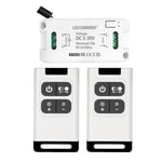 DieseRC Wireless LED Light Strip Dimmer Switch DC 5V~30V 10A Relay Receiver Controller with 2 Remote Controls