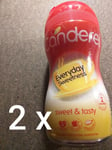 🤗 2x 75g CANDEREL sweetener jar Sucralose Everyday sweetness 2 calories per tsp