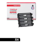 TONER CF230X CF230X Noir x 4 Compatible pour HP-NOPAN-INK P LaserJet Pro MFP M227fdn P LaserJet Pro MFP M227fdw P LaserJet M203d P LaserJet M203dn P LaserJet M203dw P LaserJet Pro MFPM227sdn