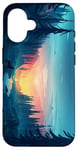 iPhone 16 Howling Wolf in the Forest Case