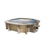 Spa Gonflable Panneaux en Bois K2O Seychelles 4-6 Personnes avec Hydrojets 250x275x71 cm