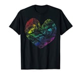 Big Rainbow Smoke Heart LGBT Gay & Lesbian Valentines Day T-Shirt