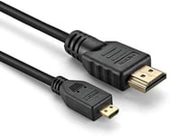 Cablen | HDMI cable for Panasonic Lumix DC-TZ95EB, DC-TZ200, DC-TZ200EB, DMC-FT3 Digital Camera - Length = 6.5ft / 2M