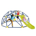 8FT Dome Climber Kids Toddler Climbing Frame Geometric Climbing Dome-Yellow