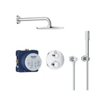 Grohe - Set de douche Rainshower Cosmopolitan 210 avec thermostat encastré, chrome (34732000)