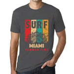 Homme Tee-Shirt Surf D'été À Miami - Summer Time Surf In Miami - T-Shirt Graphique Éco-Responsable Vintage Cadeau Nouveauté