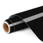 Rouleau de vinyle autocollant permanent pour Cricut et Silhouette Cameo, 30,5 x 1,2 m, noir pour décoration de fête, autocollants de fenêtre, décoration d'intérieur