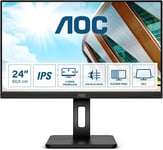 Moniteur 24P2Q 60 Cm (23,8 Pouces) (Dvi,Hdmi,Displayport,Hub Usb,Temps De Réponse De 4 Ms,1920X1080,75 Hz,Pivot) Noir