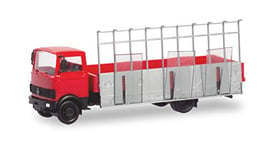 herpa- Mercedes-Benz Flatbed avec Boucle en Verre, Mini Voiture, 094856, Small