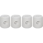 Toolive - Lot de 4 Poids de lestage cylindrique pour tonnelle Barnum Tente dim. ø 22 / ø 24 x 25H cm polyéthylène Blanc