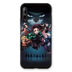 Coque pour Huawei P40 Lite E Manga Demon Slayer Noir