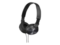 Sony Mdr-Zx310ap - Zx Series - Hörlurar Med Mikrofon - Fullstorlek - Kabelansluten - 3,5 Mm Kontakt - Svart