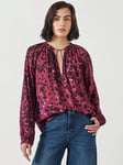 HUSH Alicia Oversized Blouse, Oxblood