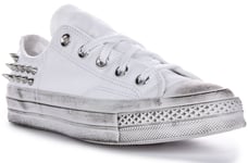 Converse A07208C Chuck 70 Stud Womens  Low Trainer White Silver UK 3 - 8